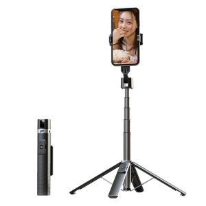 Quadrupod Double Sided Light Mobile Phone Bluetooth Selfie Stick