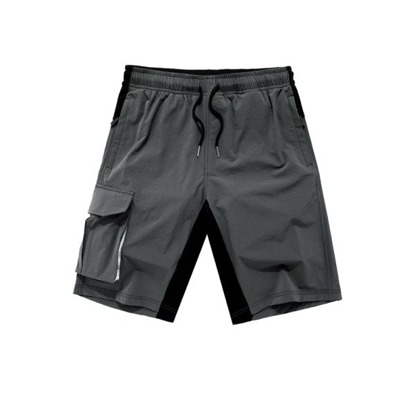 Quick-Dry Breathale Solid Thin Cool Elastic Waist Men Pants Zipper Pocket Sports Light Shorts