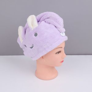 Rabbit Ear Dry Hair Cap Absorbent And Quick-Drying Coral Fleece Dry Hair Towel