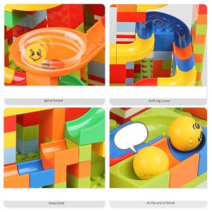 Race Run Diy Small Block Compatible City Building Blocks Funnel Slide