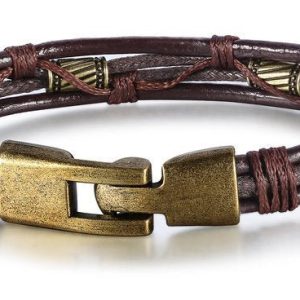 Retro Men'S Braided Leather Bracelet