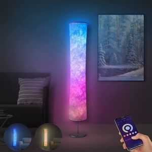 Rgb Fabric Circular Atmosphere Floor Lamp With App Remote Control