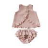 Ruffle Shorts Girls Two-Piece Sleeveless Vest