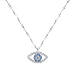 S925 Sterling Silver Jewelry Atmospheric Demon Eye Necklace Eye Pendant