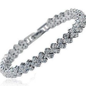 S925 Sterling Silver Shiny Diamante Bracelet