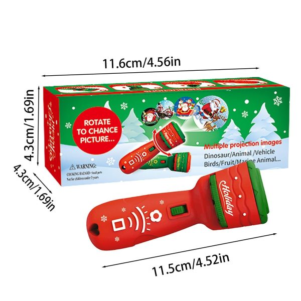 Santa Christmas Tree Flashlight Projector Torch Lamp Toy Early Education Toy For Kid Xmas Gift