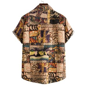 Shirt Printing Casual Men'S Short-Sleeved Shirt