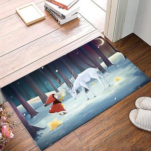 Simple Non-Slip Christmas Printed Carpet Mat