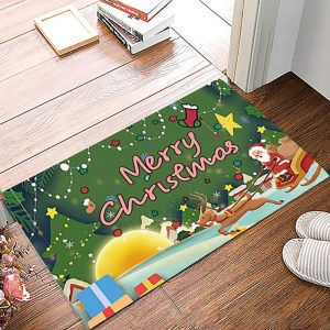 Simple Non-Slip Christmas Printed Carpet Mat