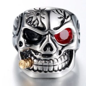 Skull Steel Ring Personalized Punk Men'S Ring Jewelry