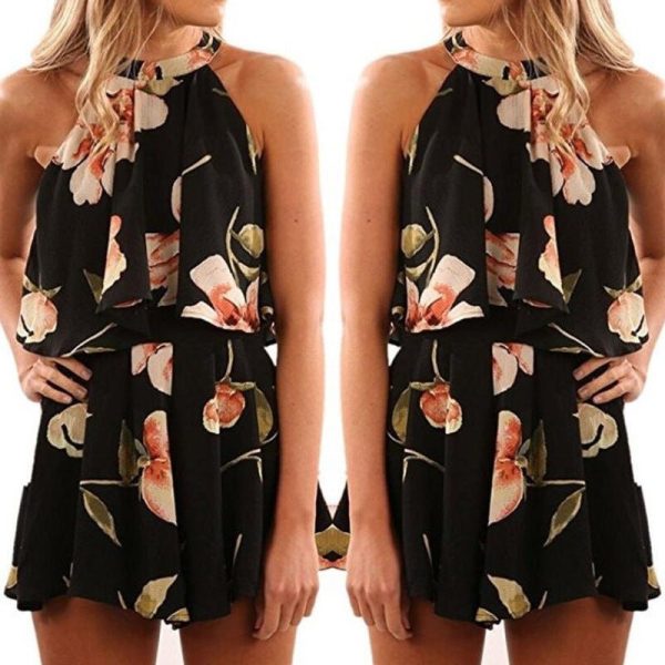 Sleeveless Slim Vest Tops Thin Shorts Beach Two-Piece Set