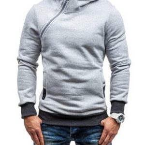 Solid Color Hoodies With Zipper