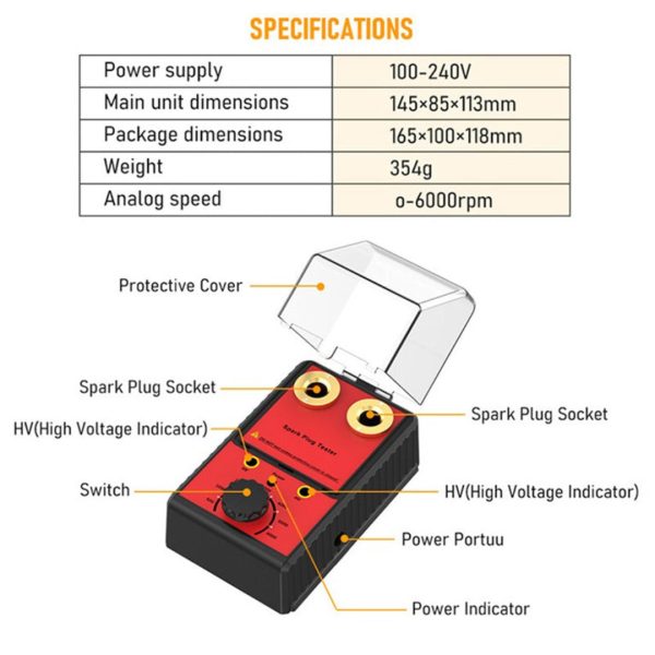 Spark Plug Tester With Double Test Hold