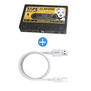 Super Fast Charge Creative Ultra-Thin Portable Retro Tape Power Bank