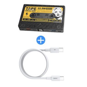 Super Fast Charge Creative Ultra-Thin Portable Retro Tape Power Bank