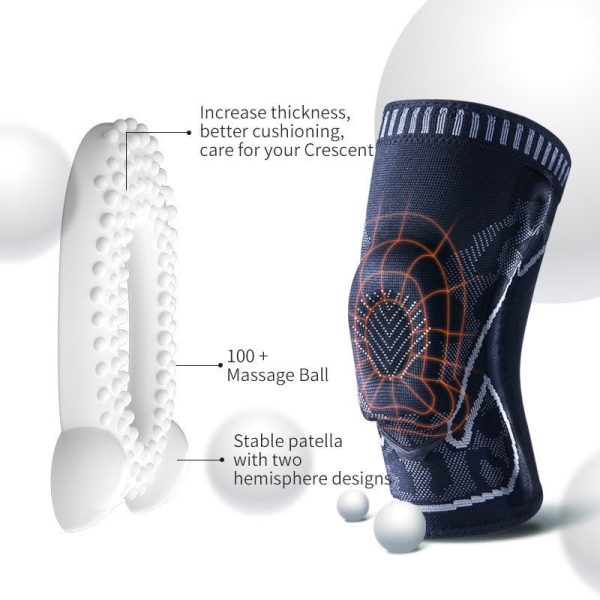 Knitted Silicone Anti-Collision Sports Knee Pads